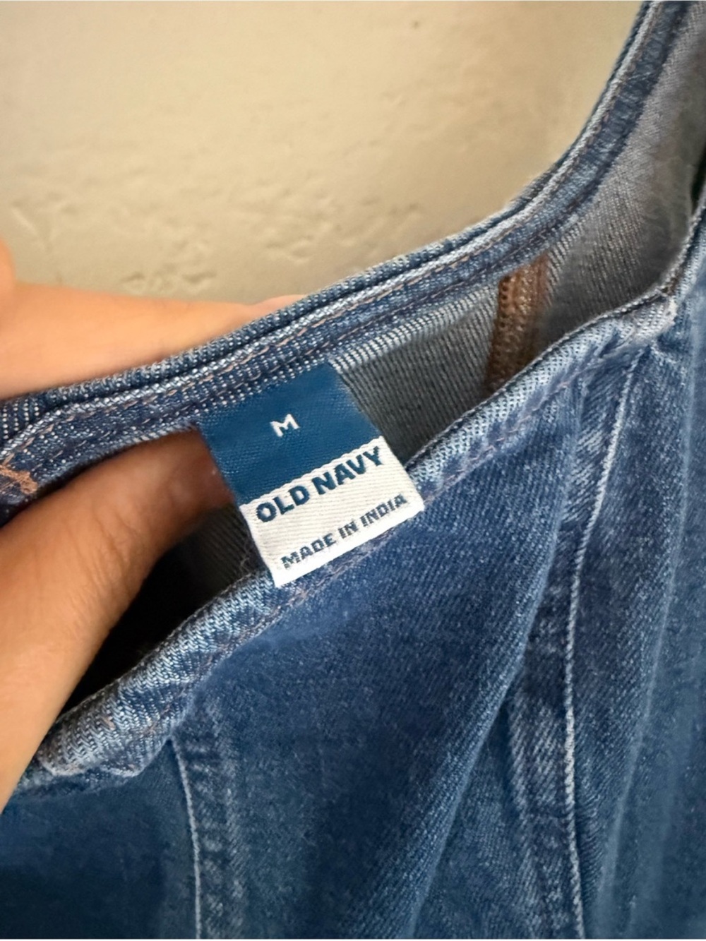 Old Navy Blue Sleeveless Fit & Flare Denim Midi Dress - Picture 2 of 5